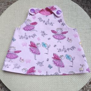 Handmade Reversible wrap-around snap dress for 14" tall Baby Alive doll